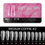 SOFT GEL TIPS, MEDIUM COFFIN