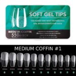 SOFT GEL TIPS, MEDIUM COFFIN